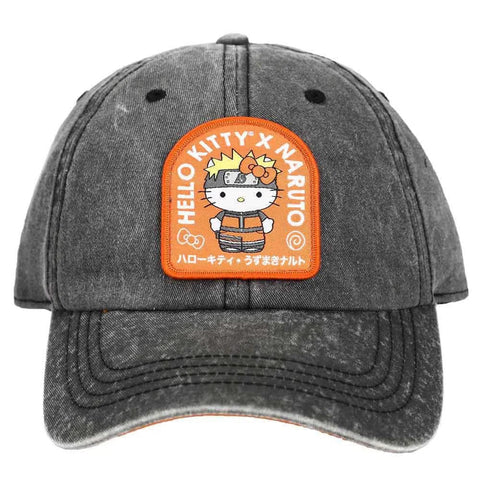 Sanrio [Hello Kitty] x Naruto - Patch Hat (Pigment Dye, Embroidered) - Bioworld