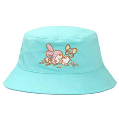 Sanrio - My Melody & Flat Bucket Hat (Embroidered) - Bioworld