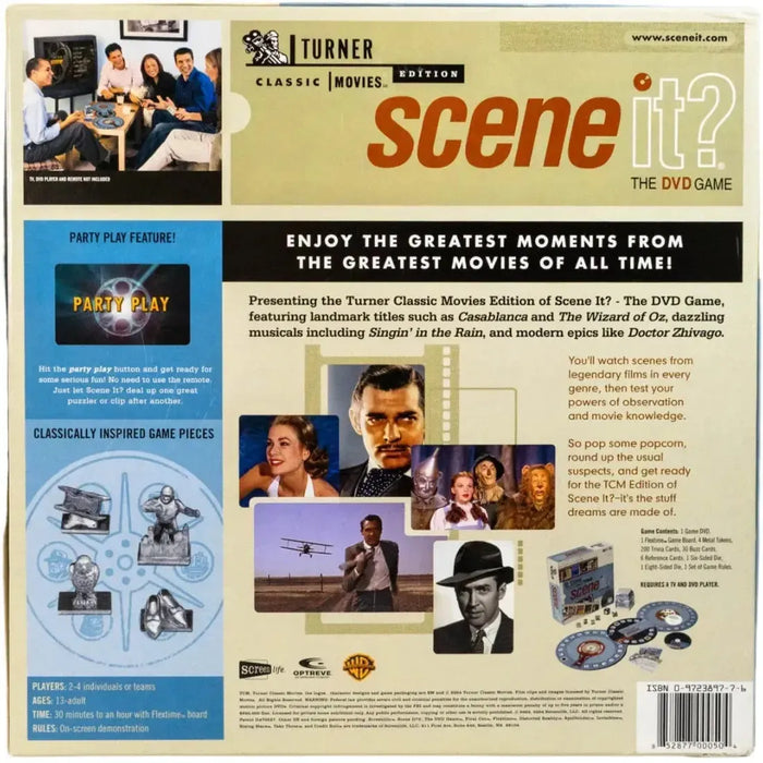 Scene It? Turner Classic Movie Channel Edition - Trivia Movie DVD Board Game for Family and Adults (2-8 Players, Ages 12+) - Screenlife (2004)