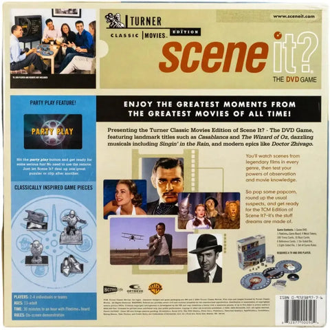 Scene It? Turner Classic Movie Channel Edition - Trivia Movie DVD Board Game for Family and Adults (2-8 Players, Ages 12+) - Screenlife (2004)