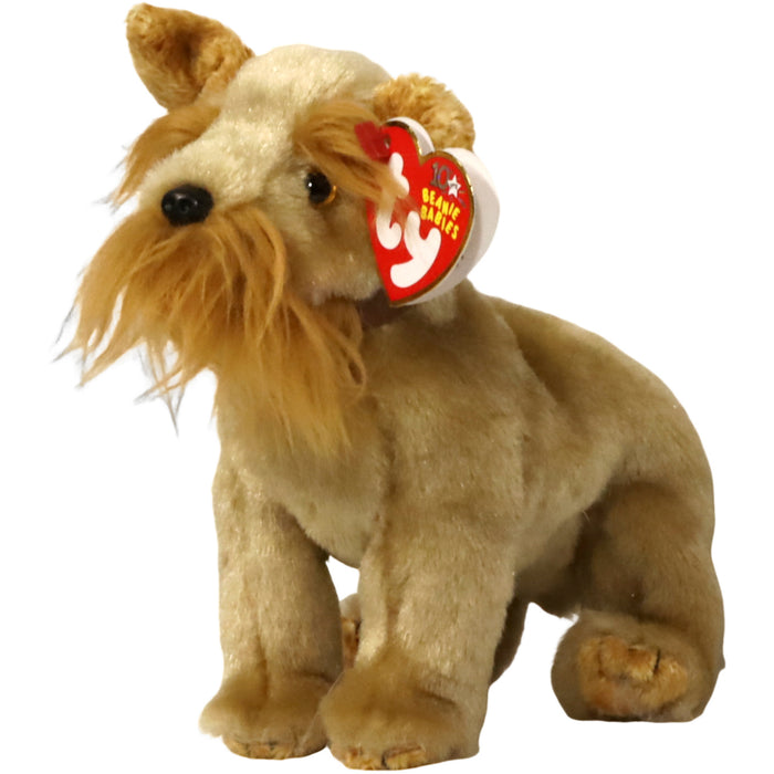 Schnitzel the Schnauzer Dog Plush (6") - Ty - Original Beanie Babies Series - (2002)
