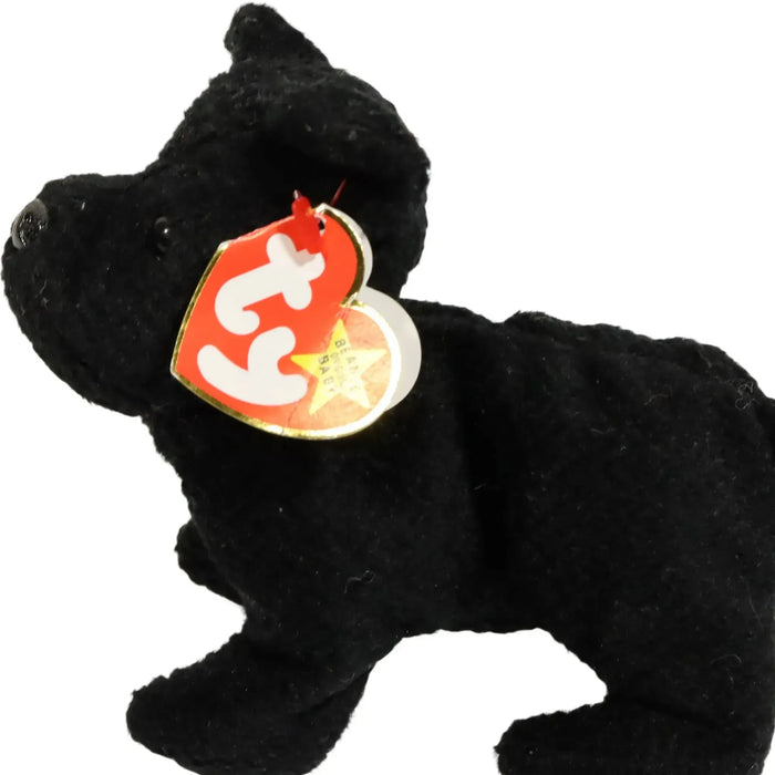 Scottie the Black Dog Plush (6", Style 4102) - Ty - Original Beanie Babies Series (1996)