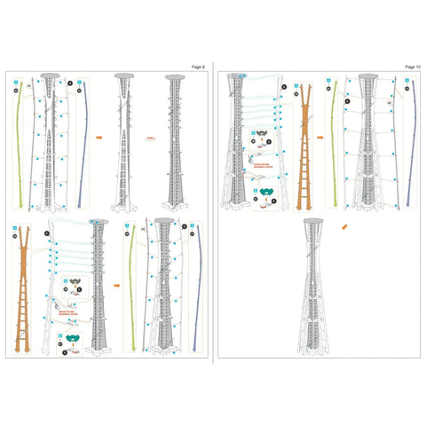 Seattle - 1962 World's Fair Space Needle Building 3D Figure Model Kit (1:900 Scale, Steel, Hard Difficulty) - Fascinations - Metal Earth Premium Series - (2024) - Image 11