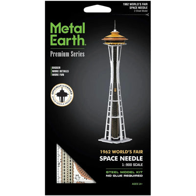 Seattle - 1962 World's Fair Space Needle Building 3D Figure Model Kit (1:900 Scale, Steel, Hard Difficulty) - Fascinations - Metal Earth Premium Series - (2024)