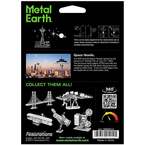 Seattle - Space Needle Building Figure Model Kit (Steel, Easy Difficulty) - Fascinations - Metal Earth Series - (2023)