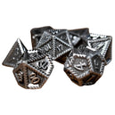 Serrated Metal 7-Piece Polyhedral Dice Set - Game Master Dice