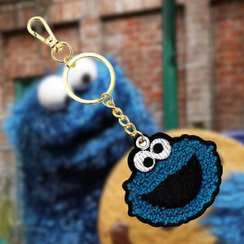 Sesame Street - Cookie Monster Patch Keychain - Bioworld