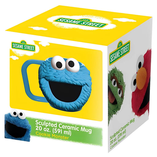 Sesame Street - Cookie Monster Sculpted Mug (Ceramic, 20 oz.) - Bioworld