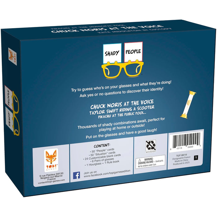 Shady People - Deduction Party Game for Family, Adults, and Children (2-6 Players, Ages 10+) - ABYstyle USA