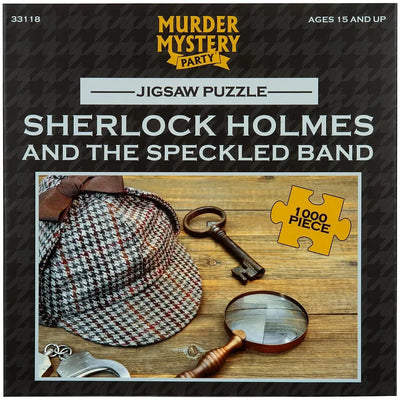 Sherlock Holmes and the Speckled Band - Read, Assemble & Solve the Mystery Jigsaw Puzzle Game (1000 Pieces) - University Games - Murder Mystery Party Series