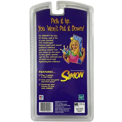 Simon - Puzzle Abstract Electronic Handheld Game for Adults, Family, and Children (1+ Players, Ages 7+) - Hasbro [Milton Bradley] - (1999)