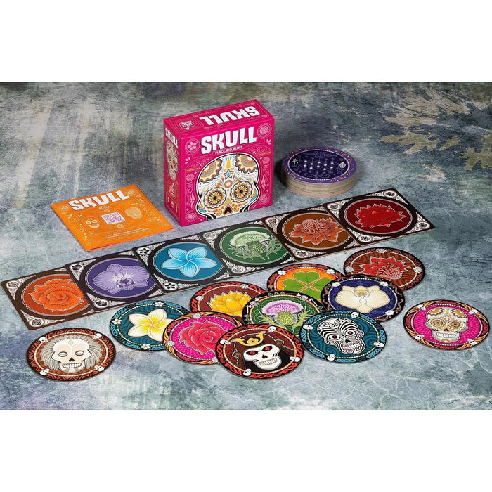 Skull - Bluffing Abstract Board Game for Family & Adults (3-6 Players, Ages 10+) - Space Cowboys