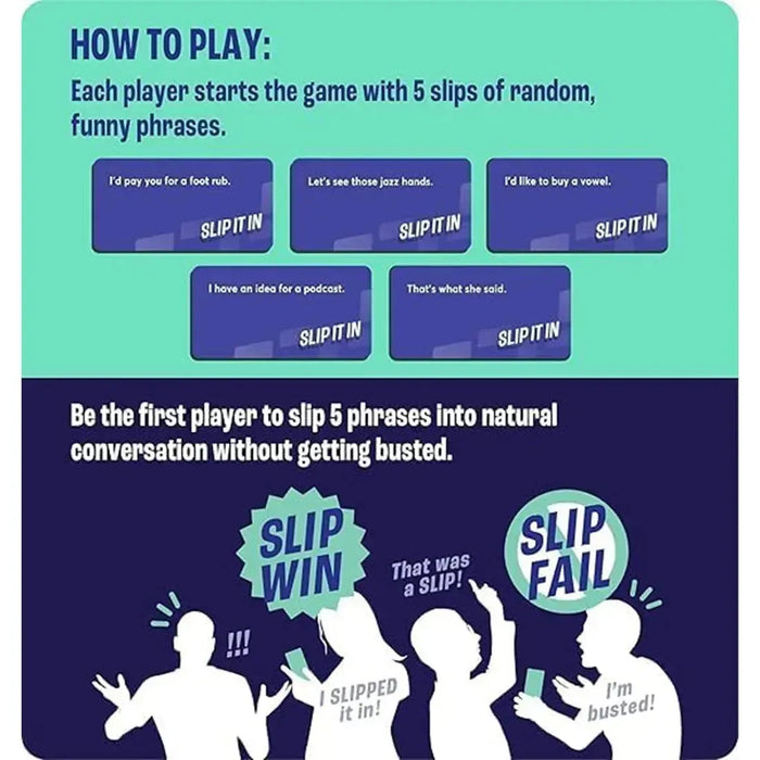 Slip It in - Adult Party Social Card Game for Family and Adults (2-50 Players, Ages 17+) - Gray Matters Games