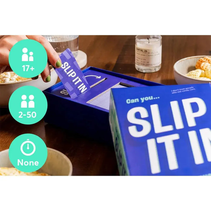 Slip It in - Adult Party Social Card Game for Family and Adults (2-50 Players, Ages 17+) - Gray Matters Games