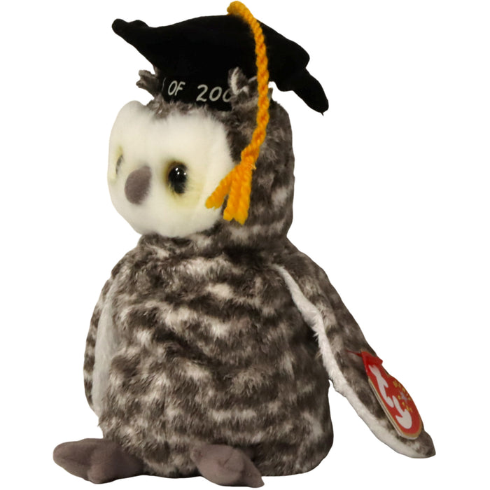 Smart the Owl Graduation Plush (8") - Ty - Original Beanie Babies Series - (2001)