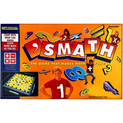 Smath: The Game That Makes Math Fun! - Tile Placement Math Board Game for Family, Adults, and Children (2-4 Players, Ages 6+) - Pressman Toy Corporation (1992)