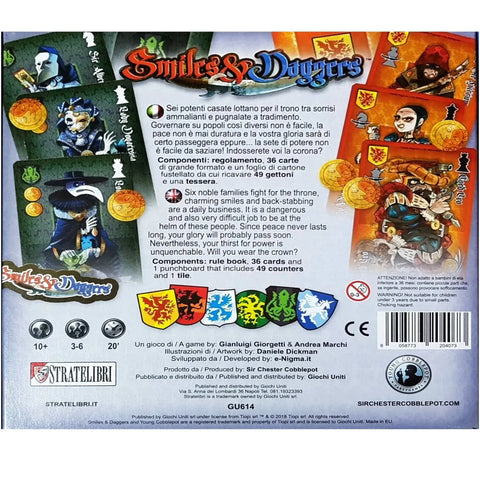 Smiles & Daggers - Medieval Competative Cooperative Card Game for Children, Family & Adults (3-6 Players, Ages 10+) - Giochi Uniti - Image 3