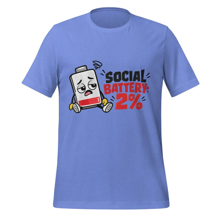 Social Battery 2% T-Shirt - Funny Introvert Graphic Tee