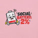 Social Battery 2% T-Shirt - Funny Introvert Graphic Tee