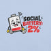 Social Battery 2% T-Shirt - Funny Introvert Graphic Tee