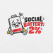 Social Battery 2% T-Shirt - Funny Introvert Graphic Tee