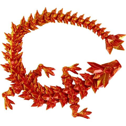 Solarflare Dragon Hatchling Toy Figure with Egg (3D Printed) - Wonderland Workshop - Image 2