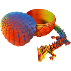 Solarflare Serpent Dragon Hatchling Toy Figure with Egg (3D Printed) - Wonderland Workshop
