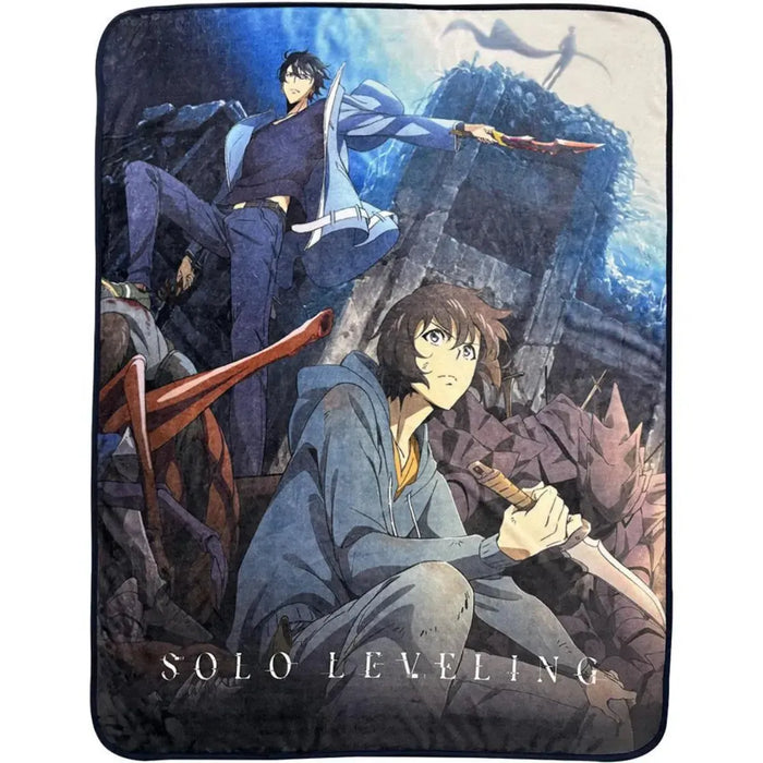 Solo Leveling - Before & After Sung Jin-woo Plush Throw Blanket (46"x60") - Great Eastern Entertainment