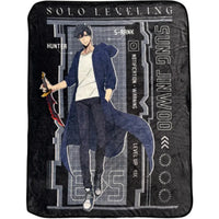 Solo Leveling - S-Rank Hunter Sung Jin-woo Plush Throw Blanket (46"x60") - Gr...- Image 1