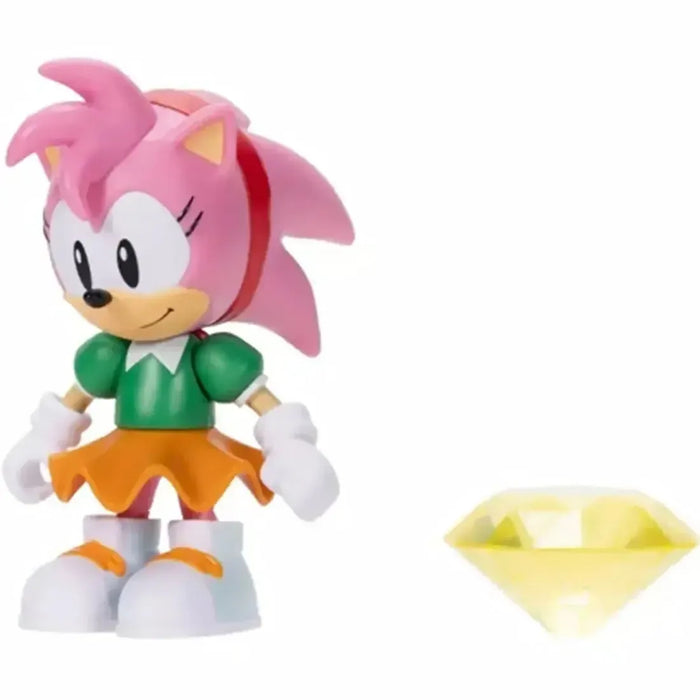 Sonic The Hedgehog - Amy with Yellow Chaos Emerald Action Figure (4") - Jakks Pacific