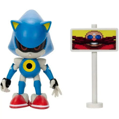 Sonic The Hedgehog - Metal Sonic with Goal Post Sign Action Figure (4") - Jakks Pacific