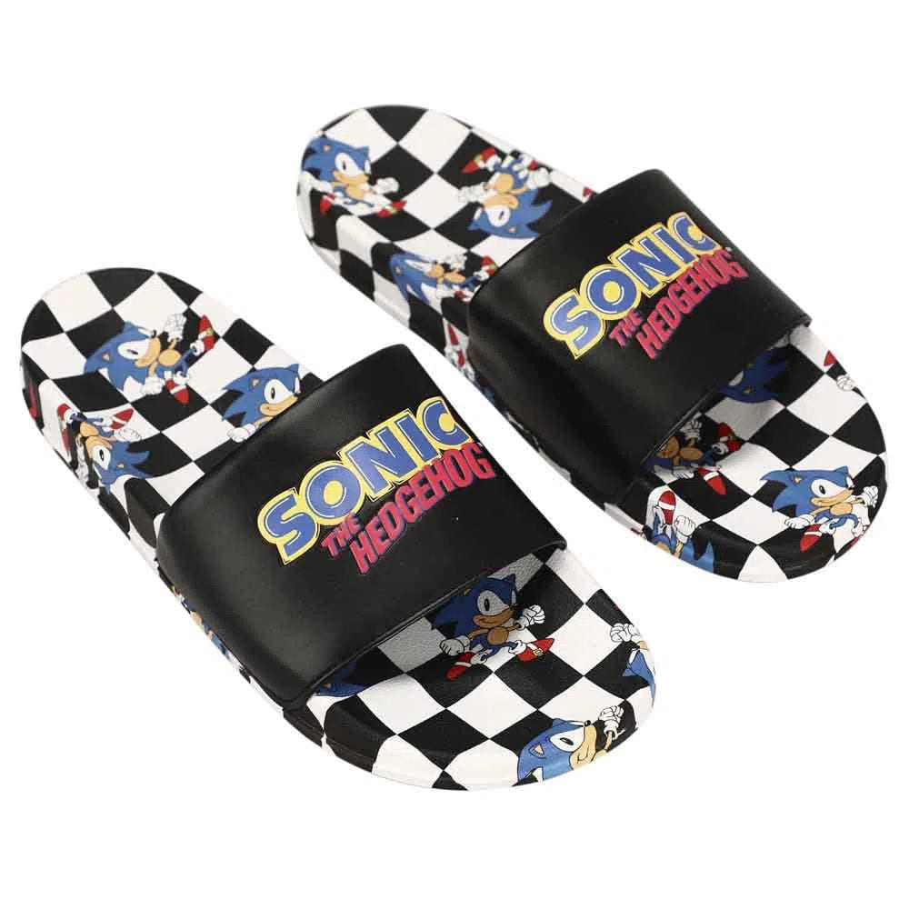Sonic The Hedgehog Sliders Garçons Enfants Sandales Bleues Beach Sonic The Hedgehog Sliders Garçons Enfants Sandales Bleues Beach
