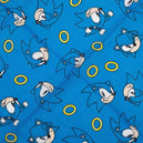 Sonic the Hedgehog - Classic Sonic & Gold Rings Bandana (Blue, All Over Print) - Bioworld