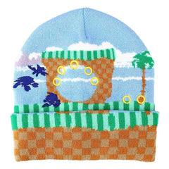 Sonic the Hedgehog - Green Hill Zone Cuff Beanie Hat (Jacquard) - Bioworld