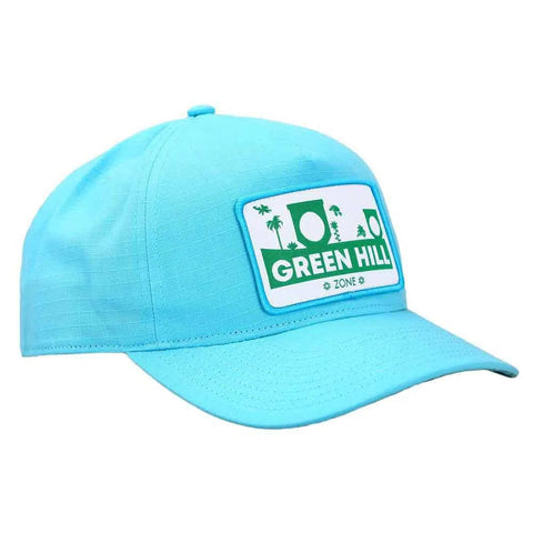 Sonic the Hedgehog - Green Hill Zone Snapback Hat (Light Blue, Ripstop, Pre-Curved Bill) - Bioworld