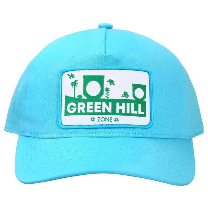 Sonic the Hedgehog - Green Hill Zone Snapback Hat (Light Blue, Ripstop, Pre-Curved Bill) - Bioworld