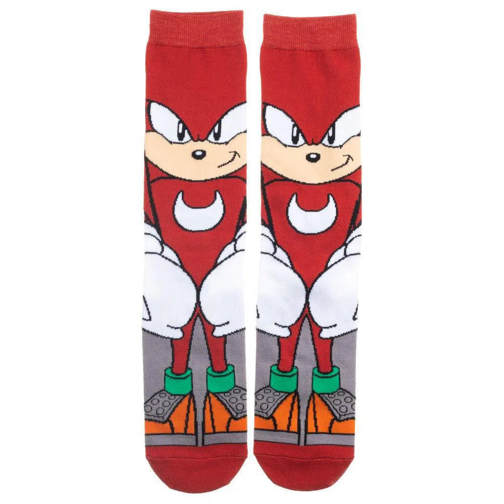 Sonic the Hedgehog - Knuckles Character Crew Socks - Bioworld - Animigos Series