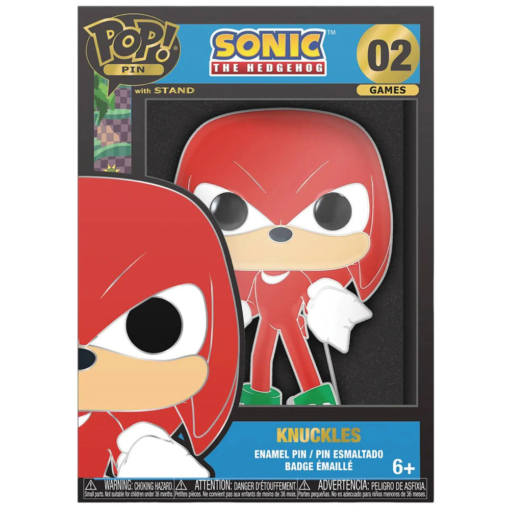 Sonic the Hedgehog - Knuckles Pin Badge (Glows in the Dark, Enamel) - Funko - Pop! Games Pin Series (02)