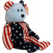 Spangle the Bear Blue Face Plush (9") - Ty - Original Beanie Babies Series - (1999)