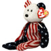 Spangle the Bear White Face Plush (9") - Ty - Original Beanie Babies Series - (1999)