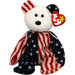 Spangle the Bear White Face Plush (9") - Ty - Original Beanie Babies Series - (1999)