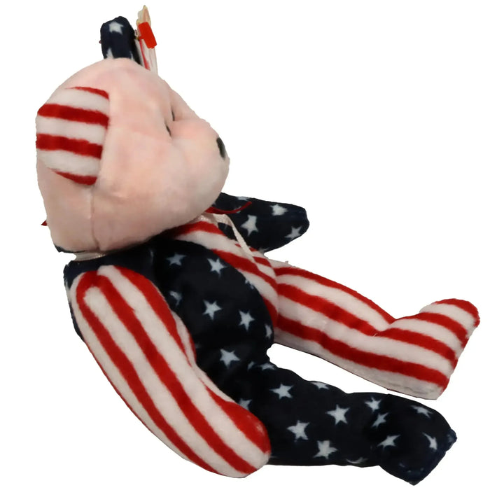 Spangle the Pink America Bear Plush (8") - Ty - Original Beanie Babies Series (1999)