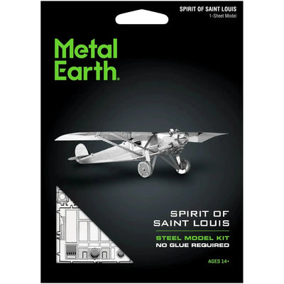Spirit of St. Louis Airplane Figure Model Kit (Steel, Easy Difficulty) - Fascinations - Metal Earth Series - (2022)