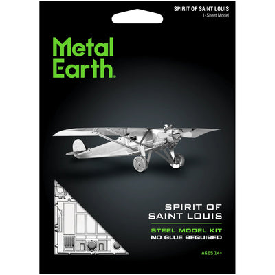 Spirit of St. Louis Airplane Figure Model Kit (Steel, Easy Difficulty) - Fascinations - Metal Earth Series - (2022)