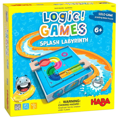 Splash Labyrinth - Rolling Maze Puzzle Game for Children (1 Player, Ages 6+) - HABA - Logic! GAMES Series