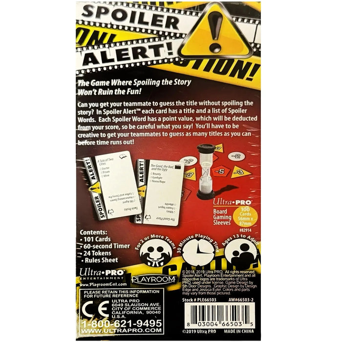 Spoiler Alert - Funny Movies Card Game for Family, Adults, and Children (2+ Players, Ages 13+) - Ultra PRO Entertainment