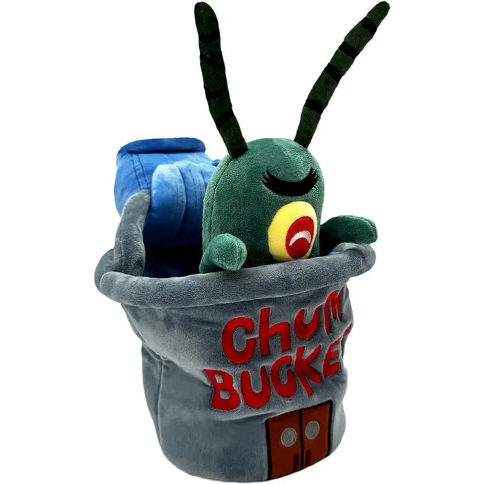 Spongebob Squarepants - Sheldon J. Plankton in the Chum Bucket Plush (9") - Youtooz