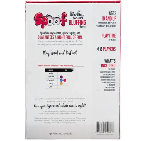 Spoof - Bluffing Trivia Card Game for Family and Adults (4-8 Players, Age 10+) - Inspiration Play!