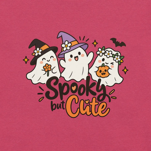 Spooky but Cute T-Shirt - Funny Halloween Ghost Gag Gift Graphic Tee - Image 10