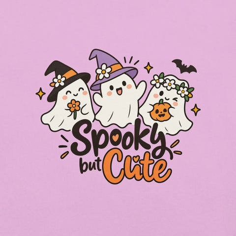 Spooky but Cute T-Shirt - Funny Halloween Ghost Gag Gift Graphic Tee - Image 18